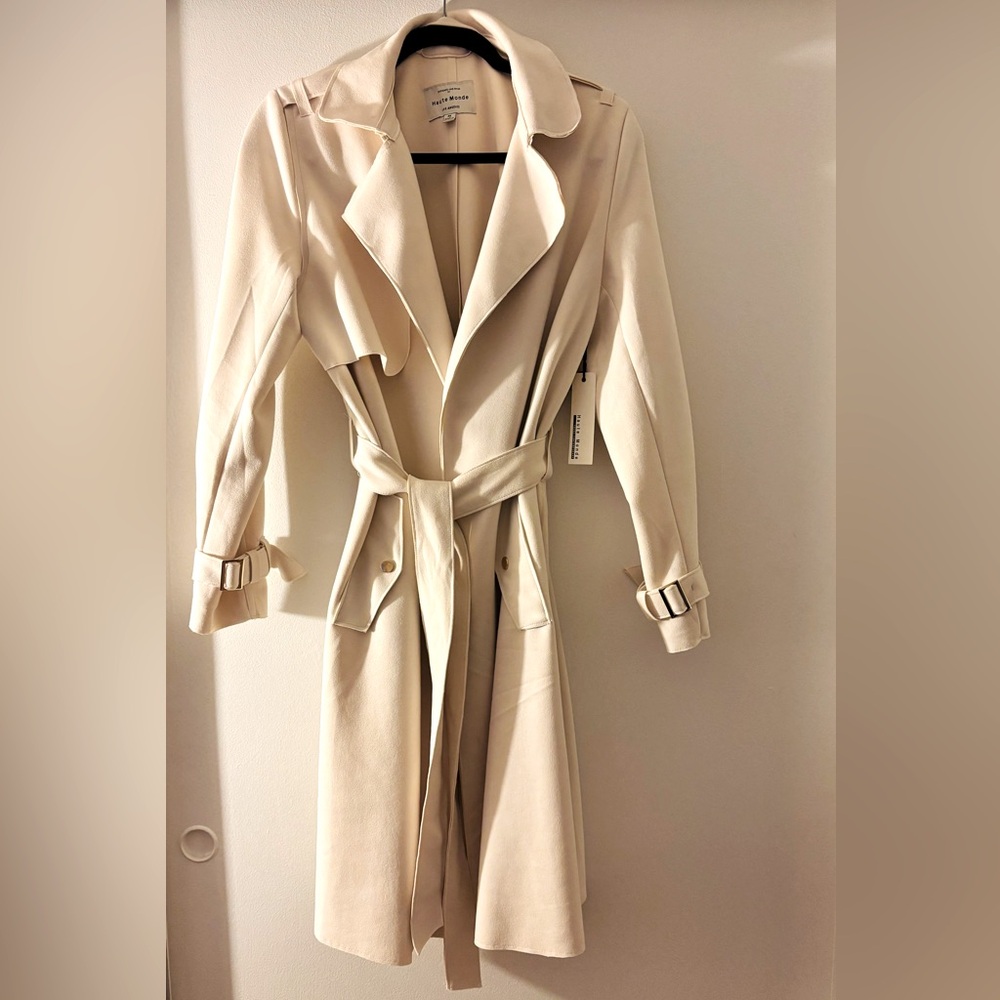 Soft Suede Open Front Jacket w/Belt